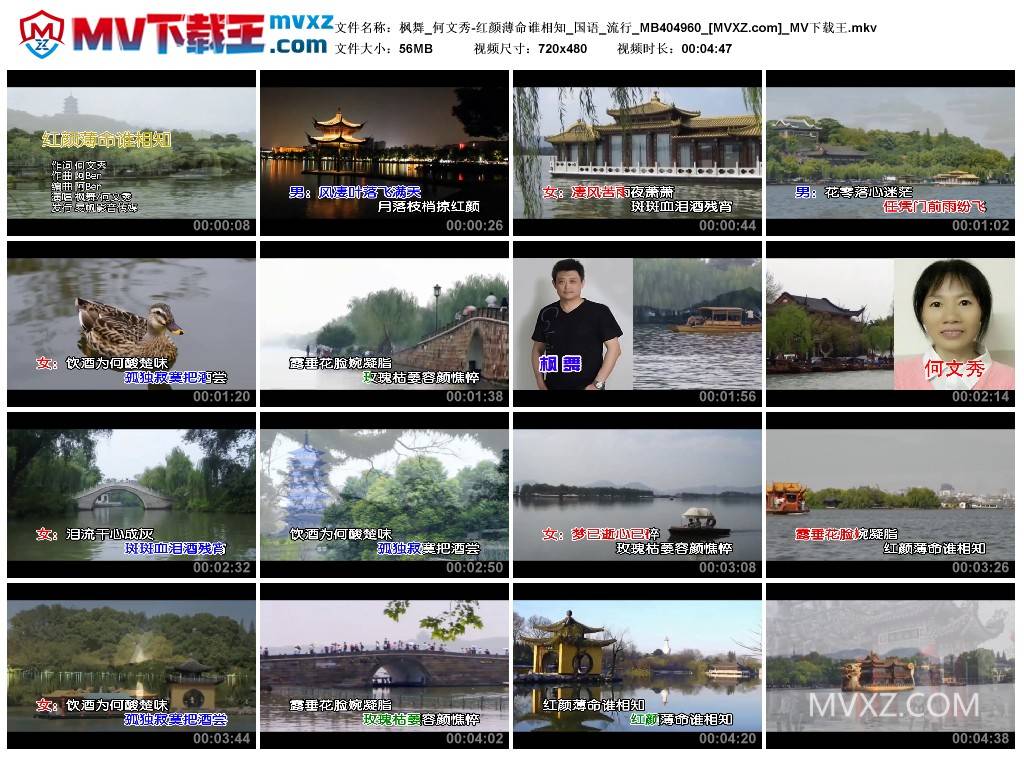 枫舞_何文秀-红颜薄命谁相知_国语_流行_MB404960